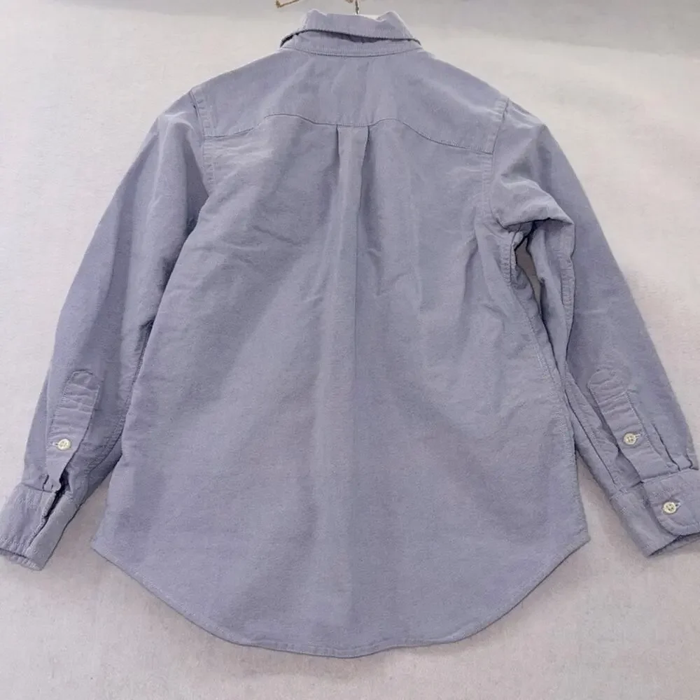 Boys Ralph Lauren Long Sleeve Button Down Long Sleeve Cotton Shirt Blue size 7